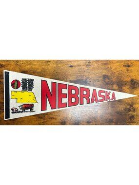 Vintage Nebraska pennant